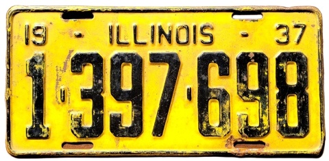 Illinois 1937 - tablica z USA
