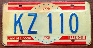 Illinois 1976 - tablica z USA