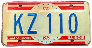 Illinois 1976 - tablica z USA
