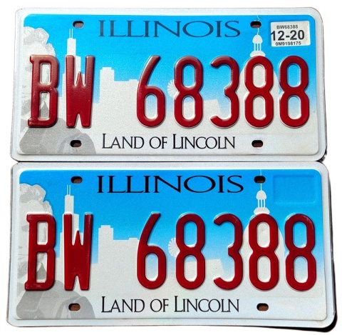 Illinois 2020 para - tablice z USA