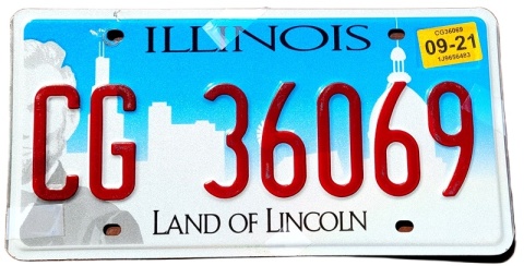 Illinois 2021 - tablica z USA