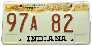 Indiana - tablica z USA