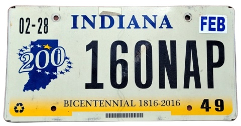 Indiana - tablica z USA