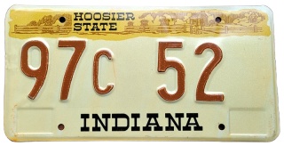 Indiana - tablica z USA