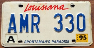 Louisiana 1995 - tablica z USA