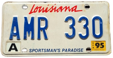Louisiana 1995 - tablica z USA