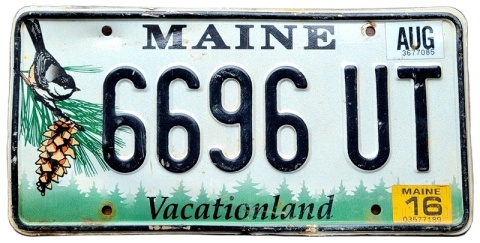 Maine 2016 - tablica z USA