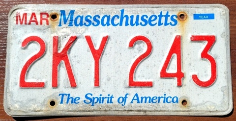 Massachusetts - tablica z USA