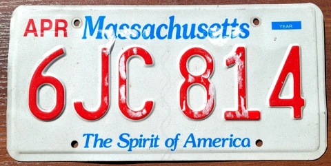 Massachusetts - tablica z USA
