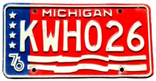 Michigan 1976 - tablica z USA