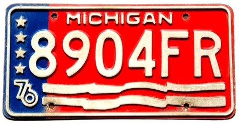 Michigan 1976 - tablica z USA