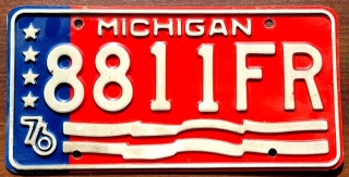 Michigan 1976 - tablica z USA