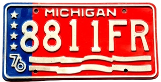 Michigan 1976 - tablica z USA