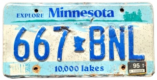 Minnesota 1995 - tablica z USA