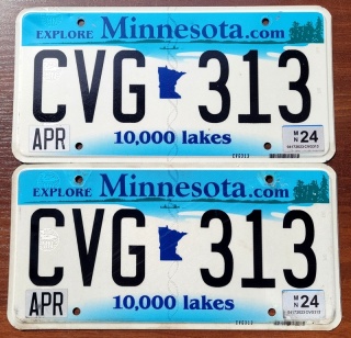 Minnesota 2024 para - tablice z USA