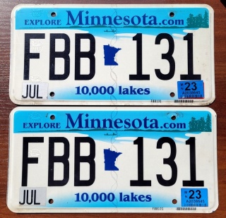 Minnesota 2023 para - tablice z USA