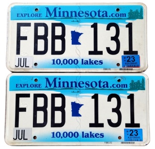 Minnesota 2023 para - tablice z USA