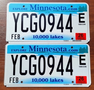 Minnesota 2026 para - tablice z USA