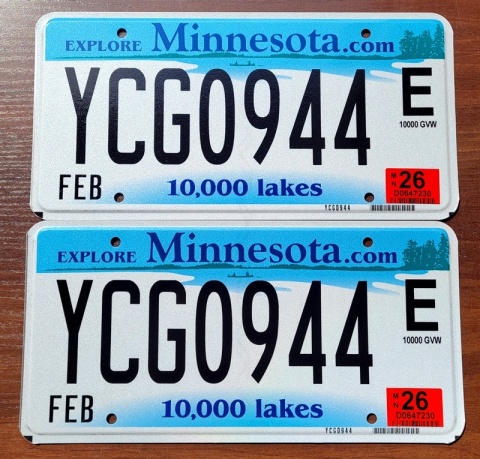 Minnesota 2026 para - tablice z USA