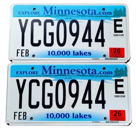 Minnesota 2026 para - tablice z USA