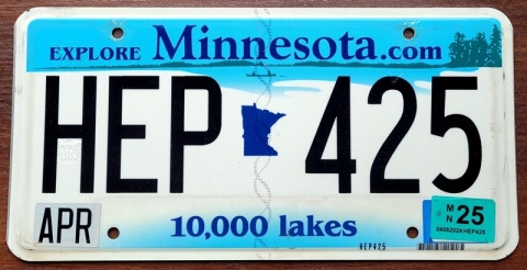 Minnesota 2025 - tablica z USA