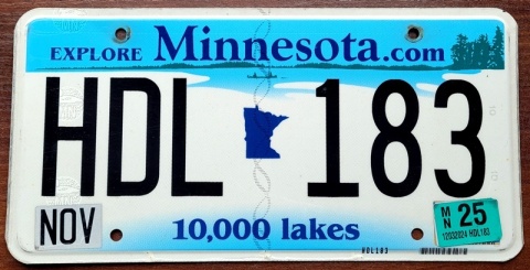 Minnesota 2025 - tablica z USA