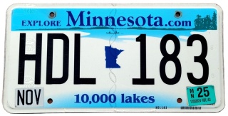 Minnesota 2025 - tablica z USA