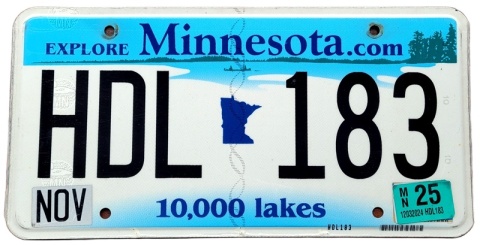 Minnesota 2025 - tablica z USA