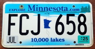 Minnesota 2025 - tablica z USA
