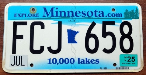 Minnesota 2025 - tablica z USA