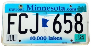 Minnesota 2025 - tablica z USA