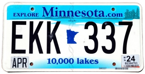 Minnesota 2024 - tablica z USA