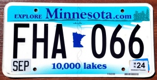 Minnesota 2024 - tablica z USA