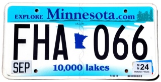 Minnesota 2024 - tablica z USA