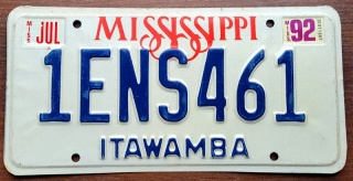 Mississippi 1992 - tablica z USA