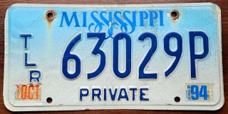 Mississippi 1994 - tablica z USA