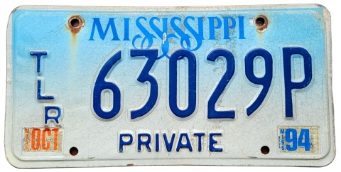 Mississippi 1994 - tablica z USA