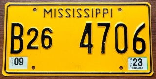 Mississippi 2023 - tablica z USA