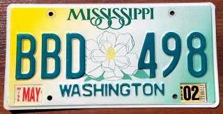 Mississippi 2002 - tablica z USA