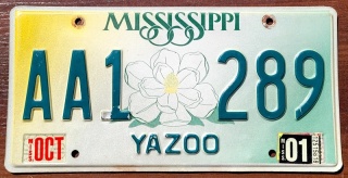 Mississippi 2001 - tablica z USA