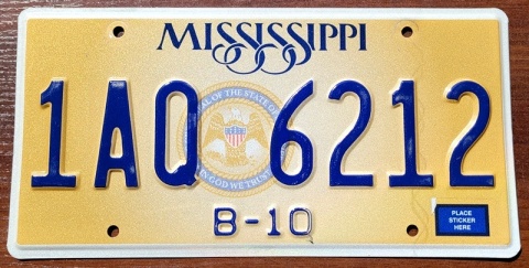 Mississippi - tablica z USA