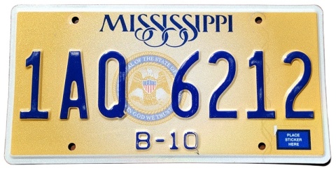 Mississippi - tablica z USA