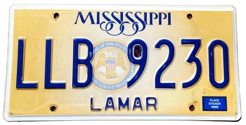 Mississippi - tablica z USA