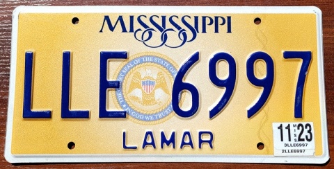 Mississippi - tablica z USA