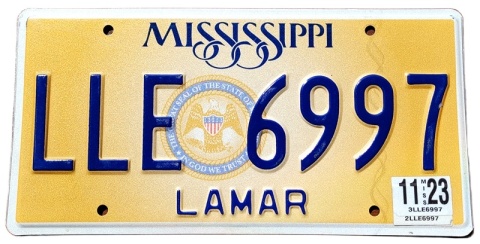 Mississippi - tablica z USA