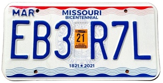 Missouri 2021 - tablica z USA