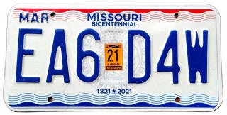 Missouri 2021 - tablica z USA