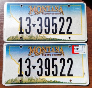 Montana 2010 para - tablice z USA