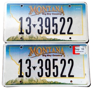 Montana 2010 para - tablice z USA