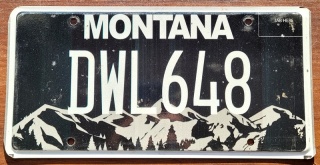 Montana - tablica z USA